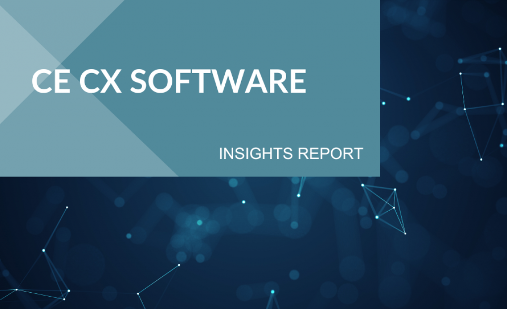 Technology M&A - CE /CX Industry report - front cover showing title and blue tech background